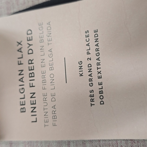 West Elm Belgian Flax Linen Fiber Dyed Duvet Cover, King, Vintage Rose - Picture 5 of 12